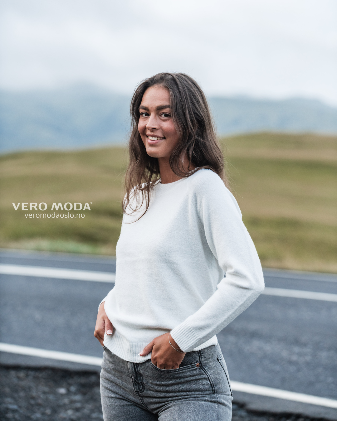Vero Moda | VMDOFFY langermet genser | Hvit | Dame